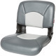 All-Weather High-Back Folding Boat Seat with Cushions, Charcoal-Gray - Tempress