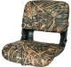 All-Weather High-Back Folding Boat Seat with Cloth Camo Cushions, Mossy Oak Shadowgrass - Tempress