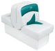 Back-to-Back Lounge Seat Contemporary Series - White-Teal - Wise Boat Seats