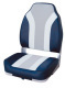 Classic High Back Fishing Boat Seat, Blue-White-Gray - Wise Boat Seats