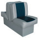 Back-to-Back Lounge Seat Deluxe Runner, Gray-Navy - Wise Boat Seats