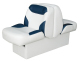 Bayliner Capri and Classic Back-to-Back Lounge Seat with Floor Base, White-Blue - Wise