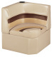 Deluxe Pontoon Corner Section Lounge Seat, Sand-Chestnut-Gold - Wise Boat Seats
