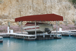 Rush-Co Marine Boat Lift Canopy Cover for ShoreStationÂ® 26 x 108
