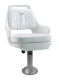 Standard Pilot Chair 015 with Cushions, Mounting Plate, 15" Fixed Pedestal and Seat Spider - Wise Boat Seats
