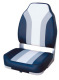 Classic High Back Fishing Boat Seat, Navy-Gray-White - Wise Boat Seats