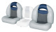 Blast-Off Tour Series 2 Unit Bass Bucket Seat Set, Gray-Charcoal-Navy - Wise Boat Seats