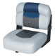 Blast-Off Tour Series 17" Buddy Seat, Gray-Charcoal-Navy - Wise Boat Seats