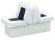Back-to-Back Lounge Seat Deluxe Skyline, White-Navy - Wise Boat Seats