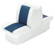 Back-to-Back Lounge Seat Deluxe Plus, White-Navy - Wise Boat Seats
