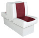 Back-to-Back Lounge Seat Deluxe Runner, White-Red - Wise Boat Seats